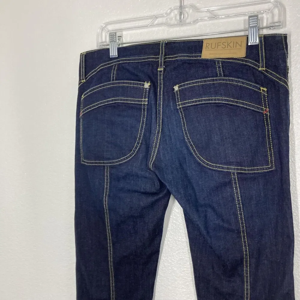 Rufskin Matchstick Jeans Mens 30 Blue Dark Wash Slim Straight Leg Stretch - Picture 15 of 16